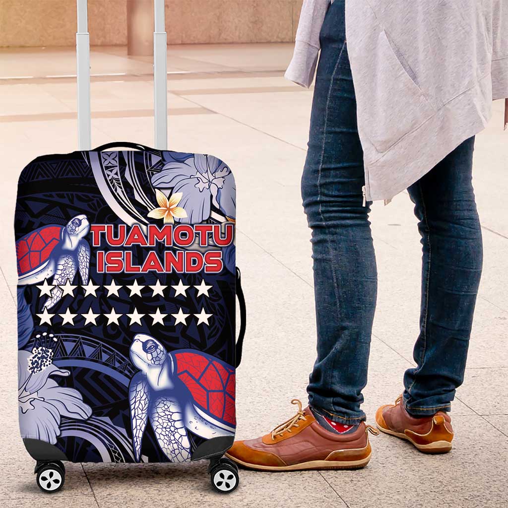 Tuamotu Islands Luggage Cover Polynesian Pattern With Turtle
