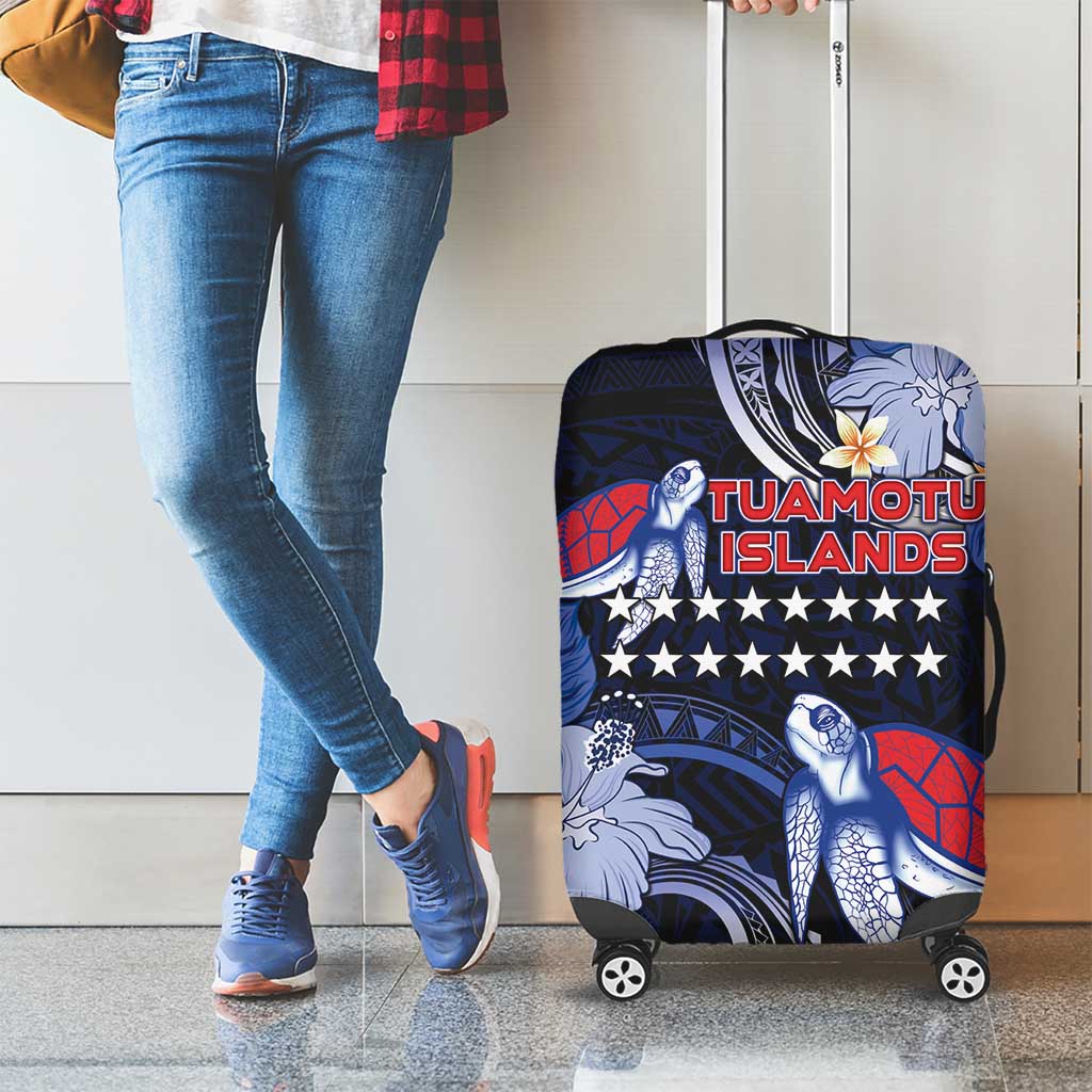 Tuamotu Islands Luggage Cover Polynesian Pattern With Turtle