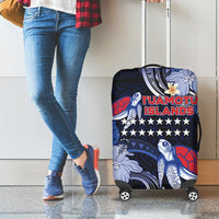 Tuamotu Islands Luggage Cover Polynesian Pattern With Turtle