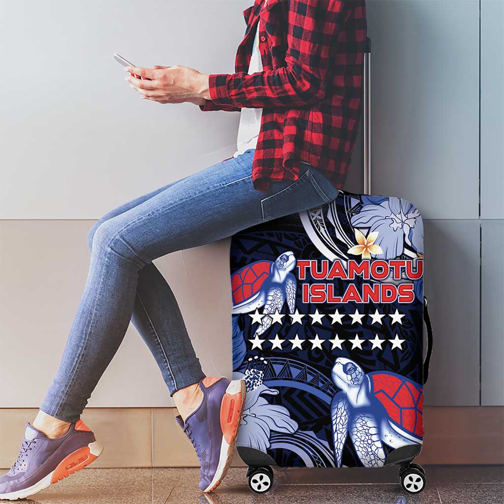 Tuamotu Islands Luggage Cover Polynesian Pattern With Turtle