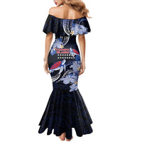 Tuamotu Islands Mermaid Dress Polynesian Pattern With Turtle LT05 - Polynesian Pride