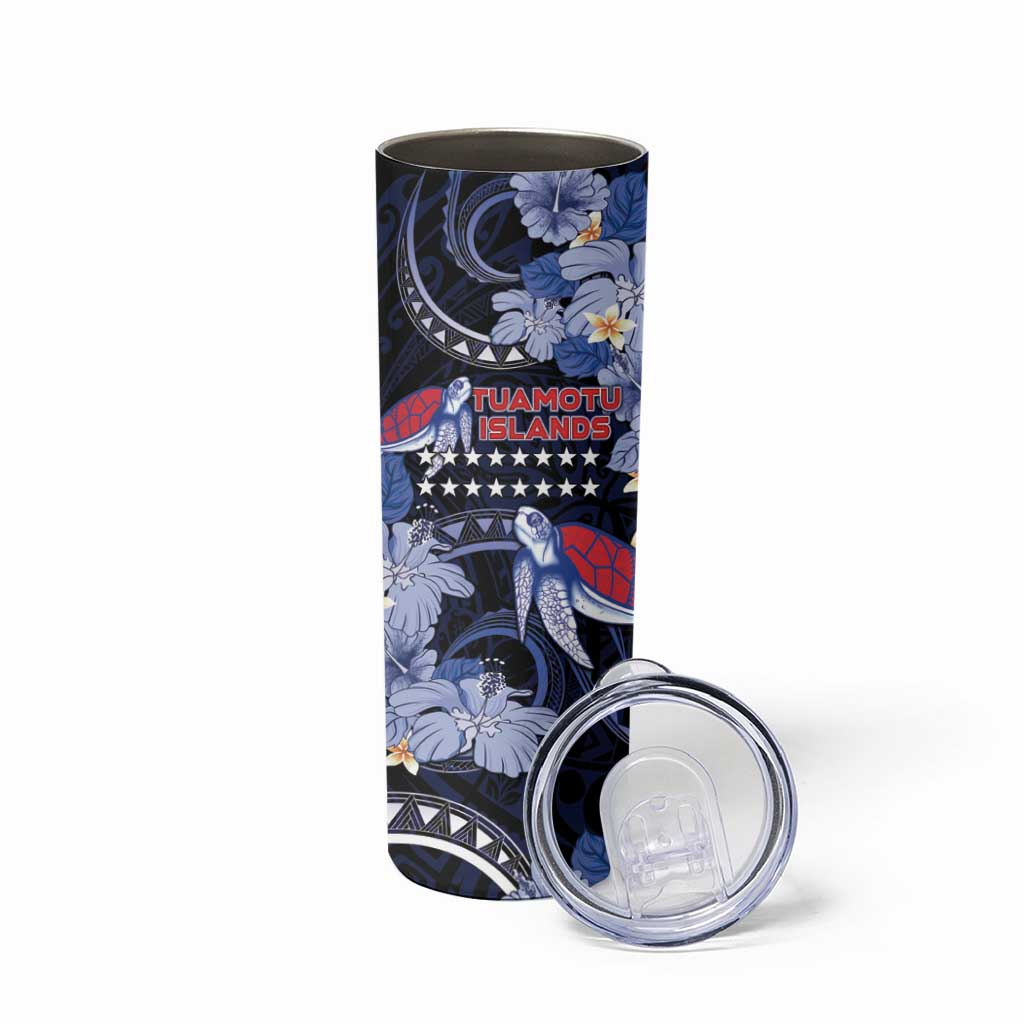 Tuamotu Islands Skinny Tumbler Polynesian Pattern With Turtle