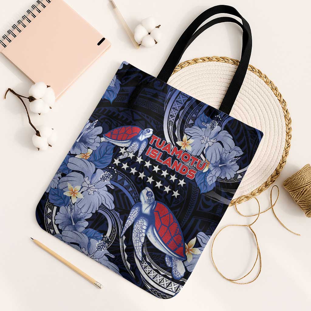 Tuamotu Islands Tote Bag Polynesian Pattern With Turtle