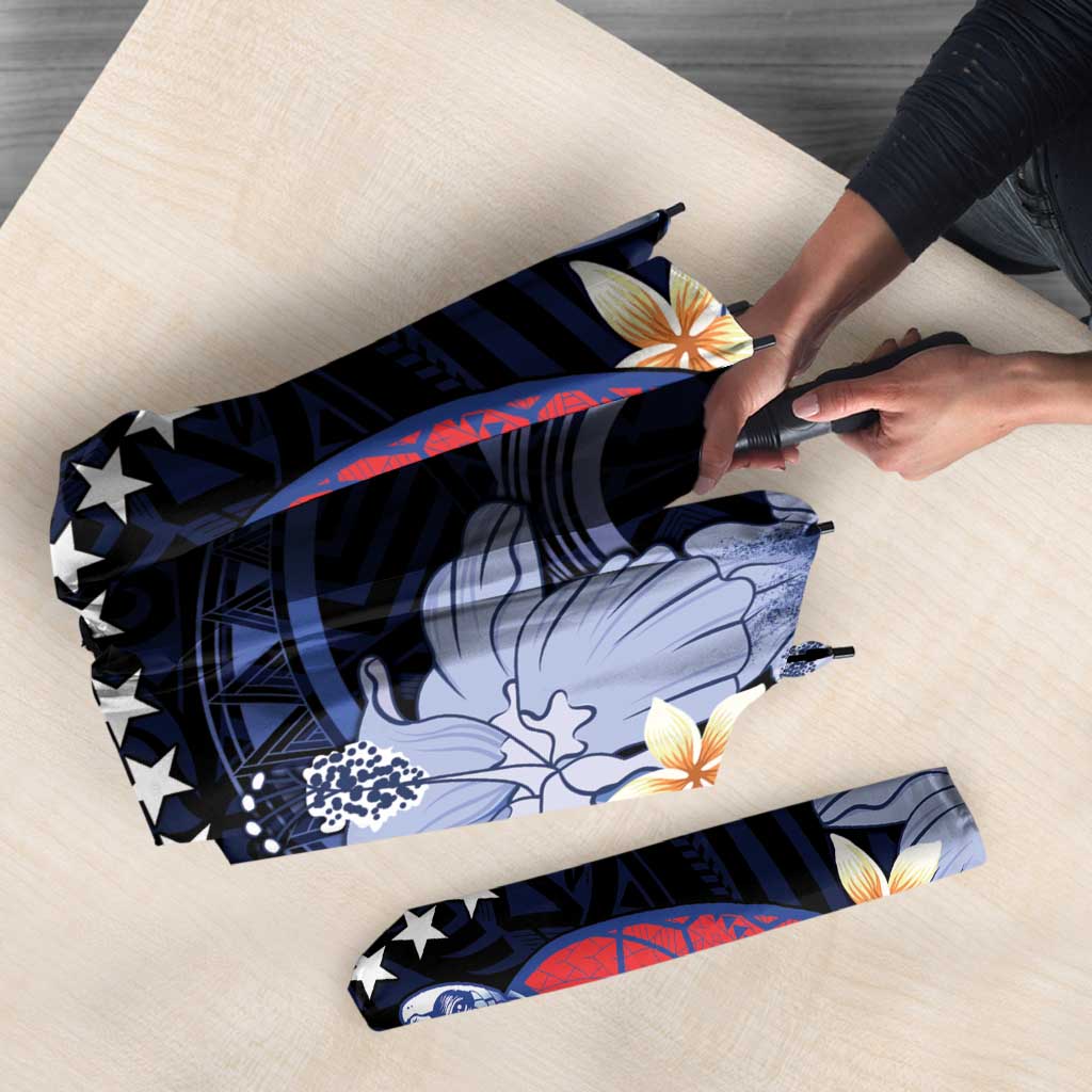 Tuamotu Islands Umbrella Polynesian Pattern With Turtle