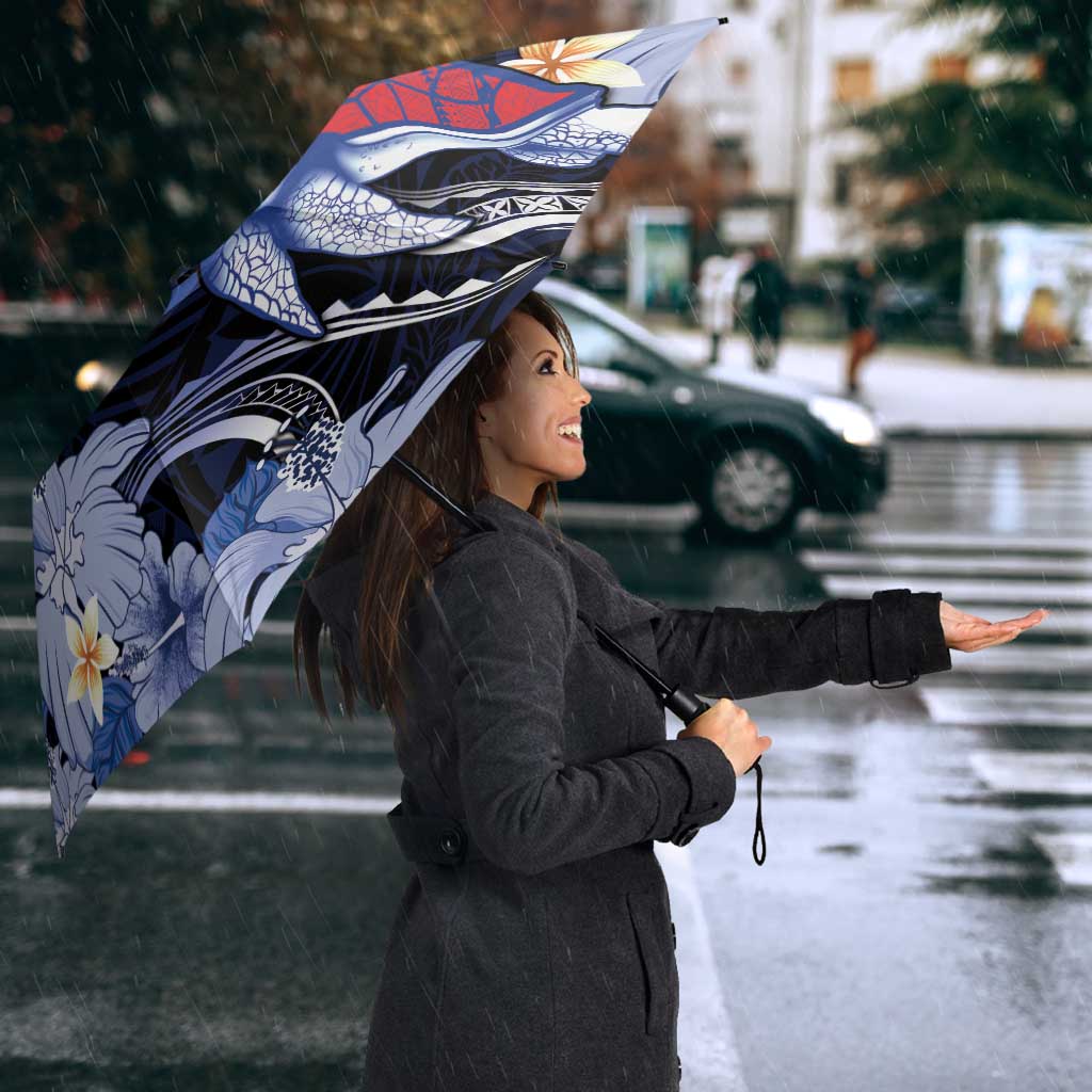 Tuamotu Islands Umbrella Polynesian Pattern With Turtle