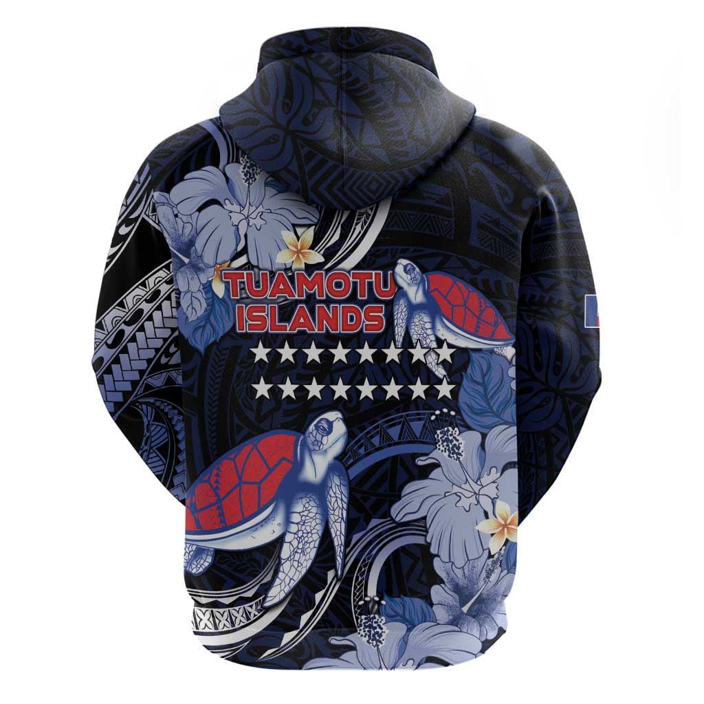 Tuamotu Islands Zip Hoodie Polynesian Pattern With Turtle LT05 - Polynesian Pride