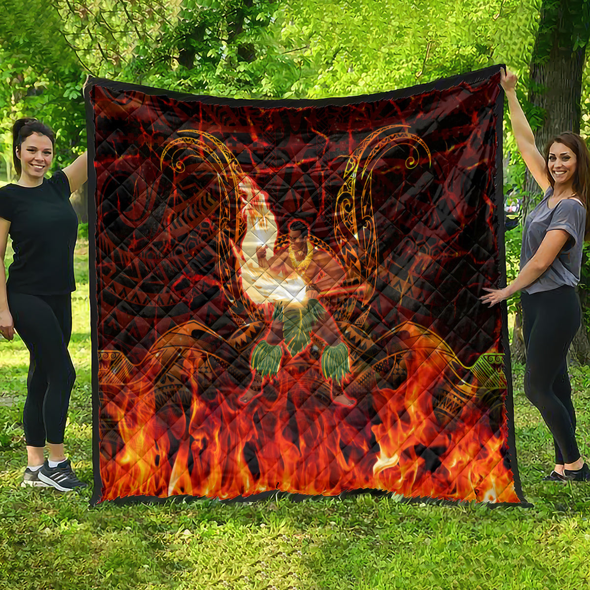 Samoa Siva Afi Festival Quilt Fire Knife Dancing