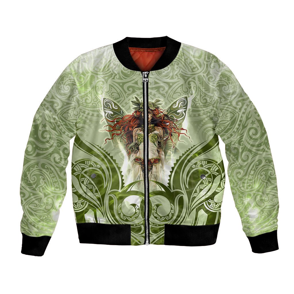 New Zealand Maori Fairy Patupaiarehe Bomber Jacket Polynesian Style LT05 Unisex Red - Polynesian Pride