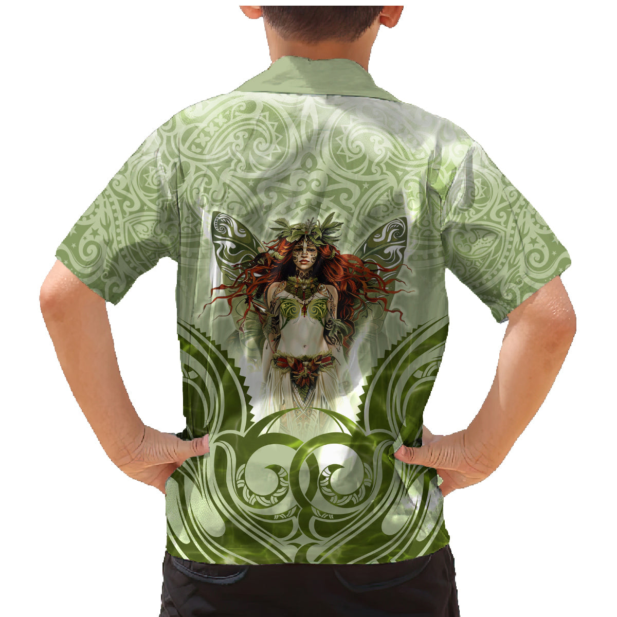 New Zealand Maori Fairy Patupaiarehe Family Matching Mermaid Dress and Hawaiian Shirt Polynesian Style LT05 - Polynesian Pride