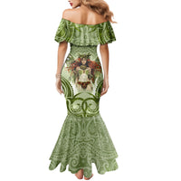 New Zealand Maori Fairy Patupaiarehe Family Matching Mermaid Dress and Hawaiian Shirt Polynesian Style LT05 - Polynesian Pride