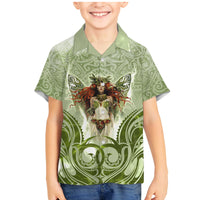 New Zealand Maori Fairy Patupaiarehe Family Matching Mermaid Dress and Hawaiian Shirt Polynesian Style LT05 Son's Shirt Red - Polynesian Pride