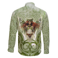 New Zealand Maori Fairy Patupaiarehe Family Matching Off Shoulder Maxi Dress and Hawaiian Shirt Polynesian Style LT05 - Polynesian Pride