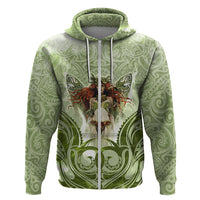 New Zealand Maori Fairy Patupaiarehe Hoodie Polynesian Style LT05 Zip Hoodie Red - Polynesian Pride