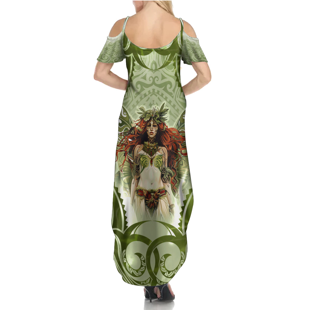 New Zealand Maori Fairy Patupaiarehe Summer Maxi Dress Polynesian Style LT05 - Polynesian Pride