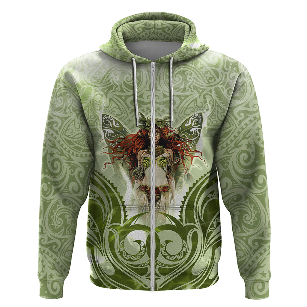 New Zealand Maori Fairy Patupaiarehe Zip Hoodie Polynesian Style LT05 Zip Hoodie Red - Polynesian Pride