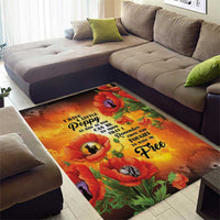 ANZAC Day Red Poppy Area Rug Honoring The ANZAC Spirit