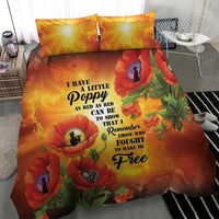 ANZAC Day Red Poppy Bedding Set Honoring The ANZAC Spirit