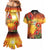 ANZAC Day Red Poppy Couples Matching Mermaid Dress and Hawaiian Shirt Honoring The ANZAC Spirit