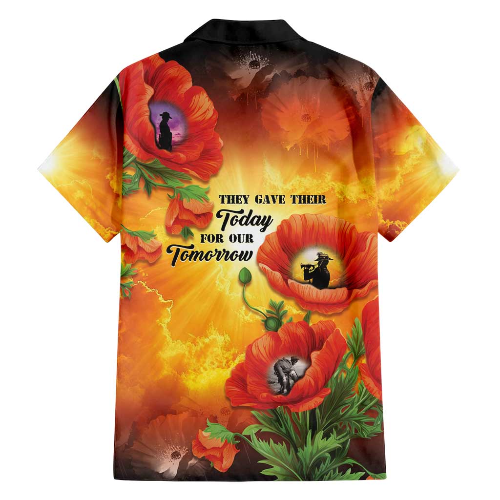 ANZAC Day Red Poppy Family Matching Off Shoulder Maxi Dress and Hawaiian Shirt Honoring The ANZAC Spirit LT05 - Polynesian Pride