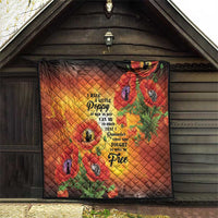 ANZAC Day Red Poppy Quilt Honoring The ANZAC Spirit