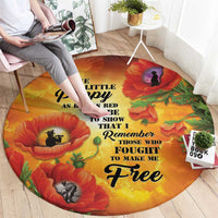 ANZAC Day Red Poppy Round Carpet Honoring The ANZAC Spirit LT05 - Polynesian Pride