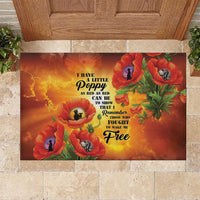 ANZAC Day Red Poppy Rubber Doormat Honoring The ANZAC Spirit