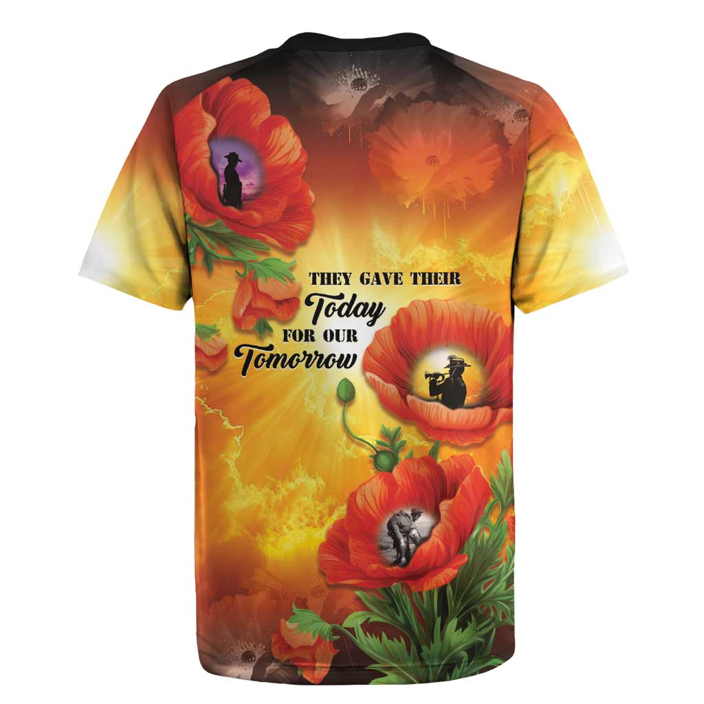 ANZAC Day Red Poppy Rugby Jersey Honoring The ANZAC Spirit