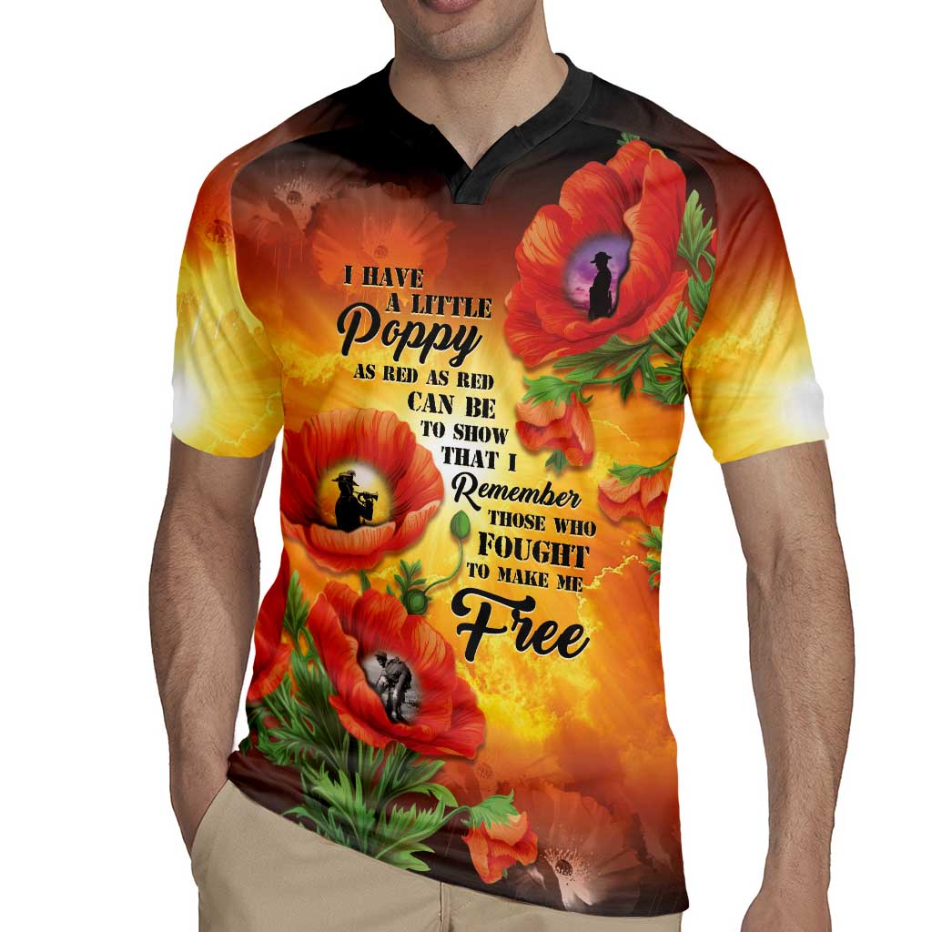 ANZAC Day Red Poppy Rugby Jersey Honoring The ANZAC Spirit
