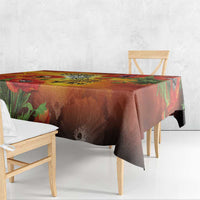 ANZAC Day Red Poppy Tablecloth Honoring The ANZAC Spirit
