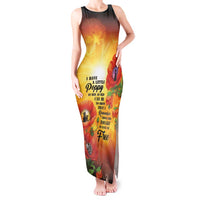ANZAC Day Red Poppy Tank Maxi Dress Honoring The ANZAC Spirit LT05 Women Orange - Polynesian Pride