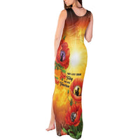 ANZAC Day Red Poppy Tank Maxi Dress Honoring The ANZAC Spirit LT05 - Polynesian Pride