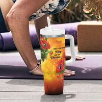 ANZAC Day Red Poppy Tumbler With Handle Honoring The ANZAC Spirit