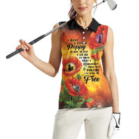 ANZAC Day Red Poppy Women Sleeveless Polo Shirt Honoring The ANZAC Spirit