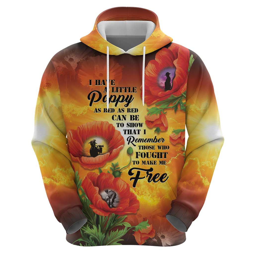 ANZAC Day Red Poppy Zip Hoodie Honoring The ANZAC Spirit LT05 - Polynesian Pride