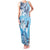 Aotearoa Maori Wahine Family Matching Tank Maxi Dress and Hawaiian Shirt Fantail Bird Blue Gold Marble