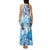 Aotearoa Maori Wahine Family Matching Tank Maxi Dress and Hawaiian Shirt Fantail Bird Blue Gold Marble