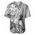 Aotearoa Maori Wahine Baseball Jersey Fantail Bird Black Gold Marble
