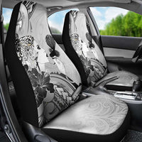 Aotearoa Maori Wahine Car Seat Cover Fantail Bird Black Gold Marble
