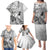 Aotearoa Maori Wahine Family Matching Puletasi and Hawaiian Shirt Fantail Bird Black Gold Marble