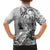 Aotearoa Maori Wahine Family Matching Summer Maxi Dress and Hawaiian Shirt Fantail Bird Black Gold Marble