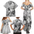 Aotearoa Maori Wahine Family Matching Summer Maxi Dress and Hawaiian Shirt Fantail Bird Black Gold Marble