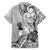 Aotearoa Maori Wahine Family Matching Summer Maxi Dress and Hawaiian Shirt Fantail Bird Black Gold Marble