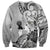 Aotearoa Maori Wahine Sweatshirt Fantail Bird Black Gold Marble