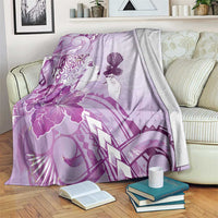 Aotearoa Maori Wahine Blanket Fantail Bird Purple Gold Marble