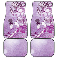 Aotearoa Maori Wahine Car Mats Fantail Bird Purple Gold Marble