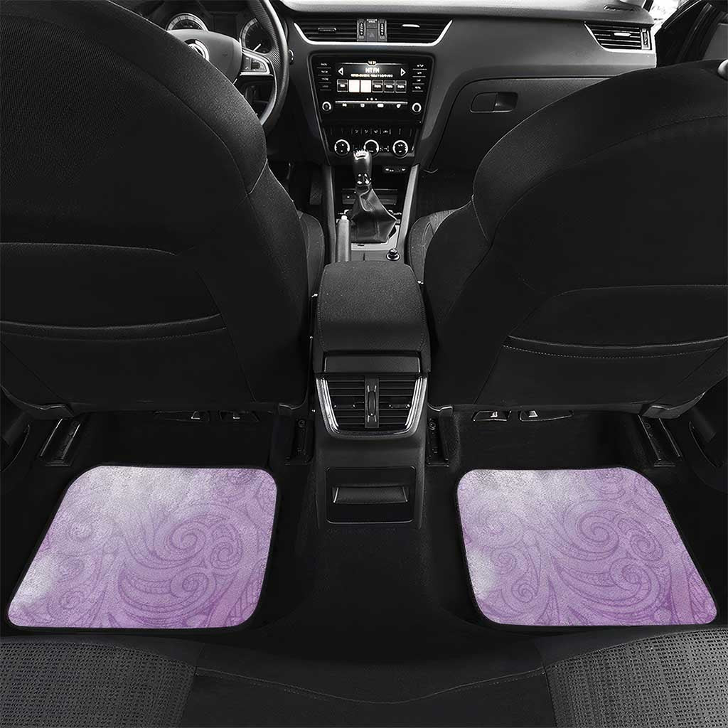 Aotearoa Maori Wahine Car Mats Fantail Bird Purple Gold Marble