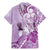 Aotearoa Maori Wahine Family Matching Mermaid Dress and Hawaiian Shirt Fantail Bird Purple Gold Marble