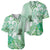 Aotearoa Maori Wahine Baseball Jersey Fantail Bird Green Gold Marble