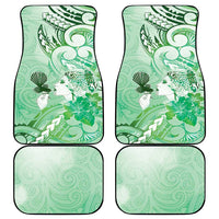 Aotearoa Maori Wahine Car Mats Fantail Bird Green Gold Marble