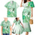 Aotearoa Maori Wahine Family Matching Mermaid Dress and Hawaiian Shirt Fantail Bird Green Gold Marble